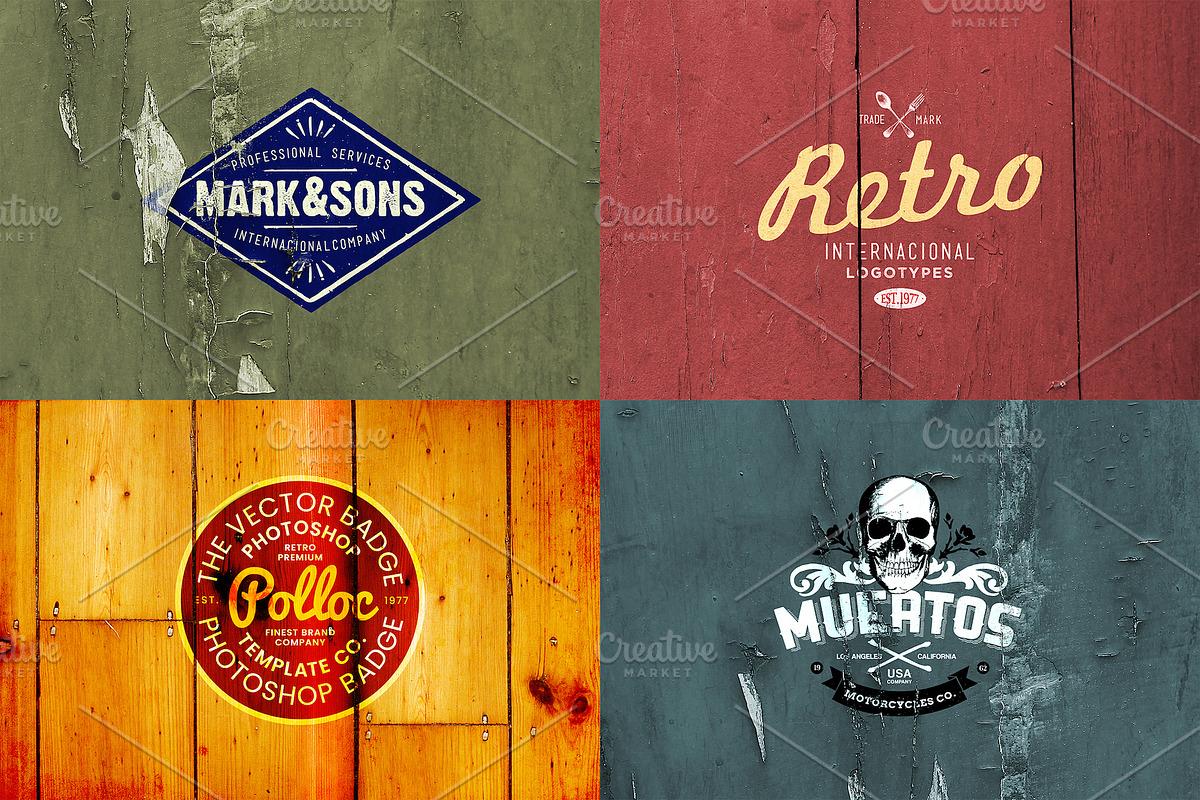Retro Logo Mockups, a Product Mockup by Easybrandz (Photo 3 of 5)
