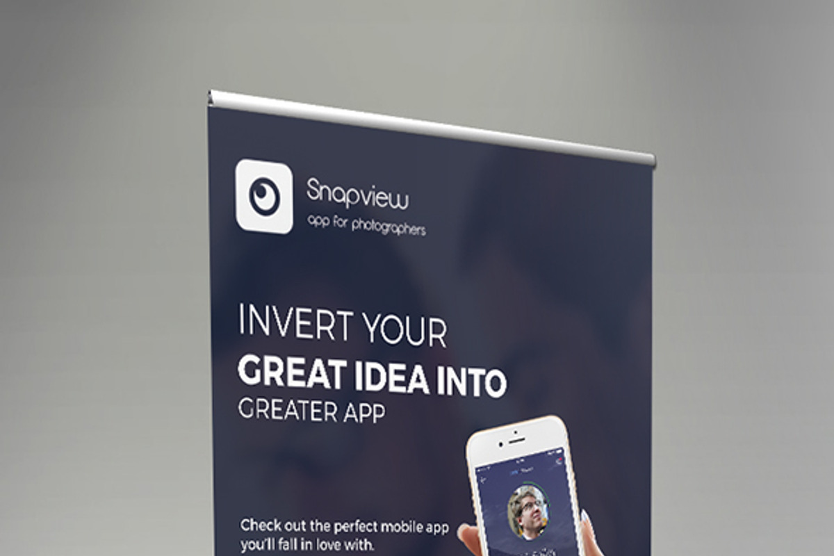 Mobile App Roll-Up Banner, a Flyer Template by ThemeDevisers (Photo 4 of 4)
