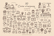 Coffee And Bakery Only Whimsical Set, a Food Illustration by ViktoriyaD (Thumbnail 2 of 14)