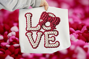 Faux Knitted Valentines Day Love PNG, an Illustration by CraftArtStudio