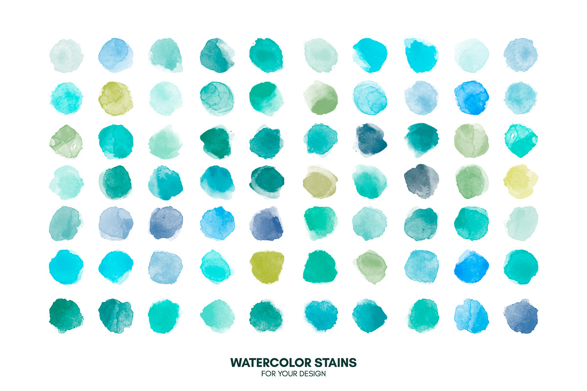 Huge set watercolor vector stains, a Texture Graphic by Ibrin's Shop (Photo 10 of 14)