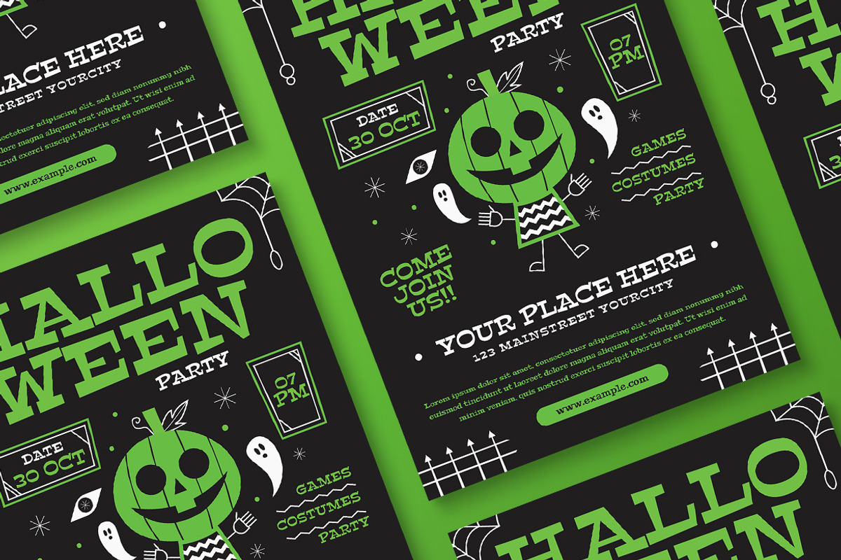 Halloween Party Flyer, a Flyer Template by Tokosatsu (Photo 3 of 3)