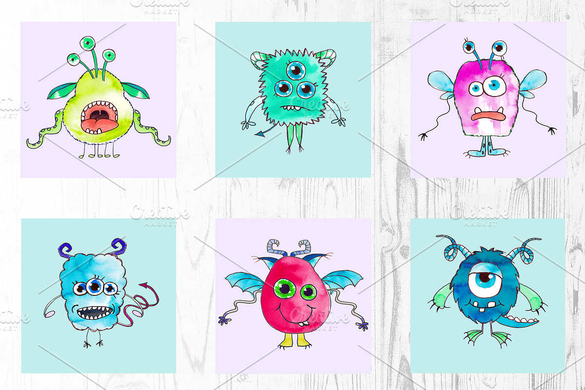 Watercolor monsters creator, a Person Illustration by Tanya Vollar (Photo 8 of 8)