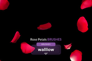 Falling Rose Petals Photoshop Brush