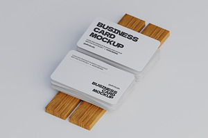 Rounded Business Card Mockups