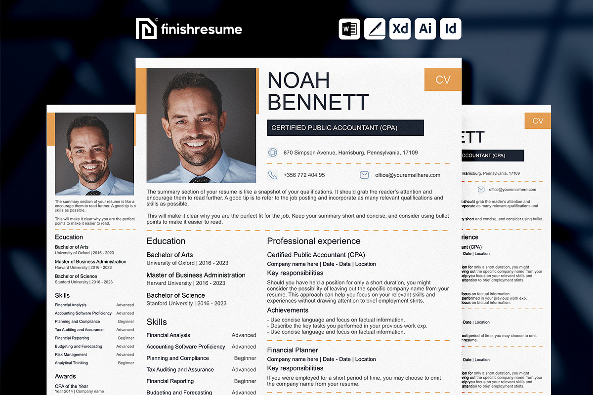 Certified public accountant resume, a Resume Template by FinishResume (Photo 1 of 11)
