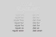 Azora typeface for branding and text, a Sans Serif Font by VP Fonts (Thumbnail 2 of 20)