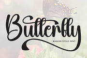 Butterfly | Script Font, a Handwritten Font by Scratchones (Thumbnail 1 of 9)
