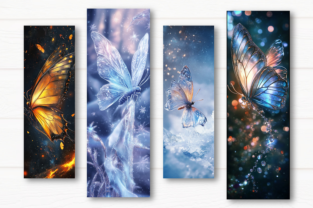 Butterfly Printable Bookmarks, an Illustration by Watercolor design (Photo 2 of 4)