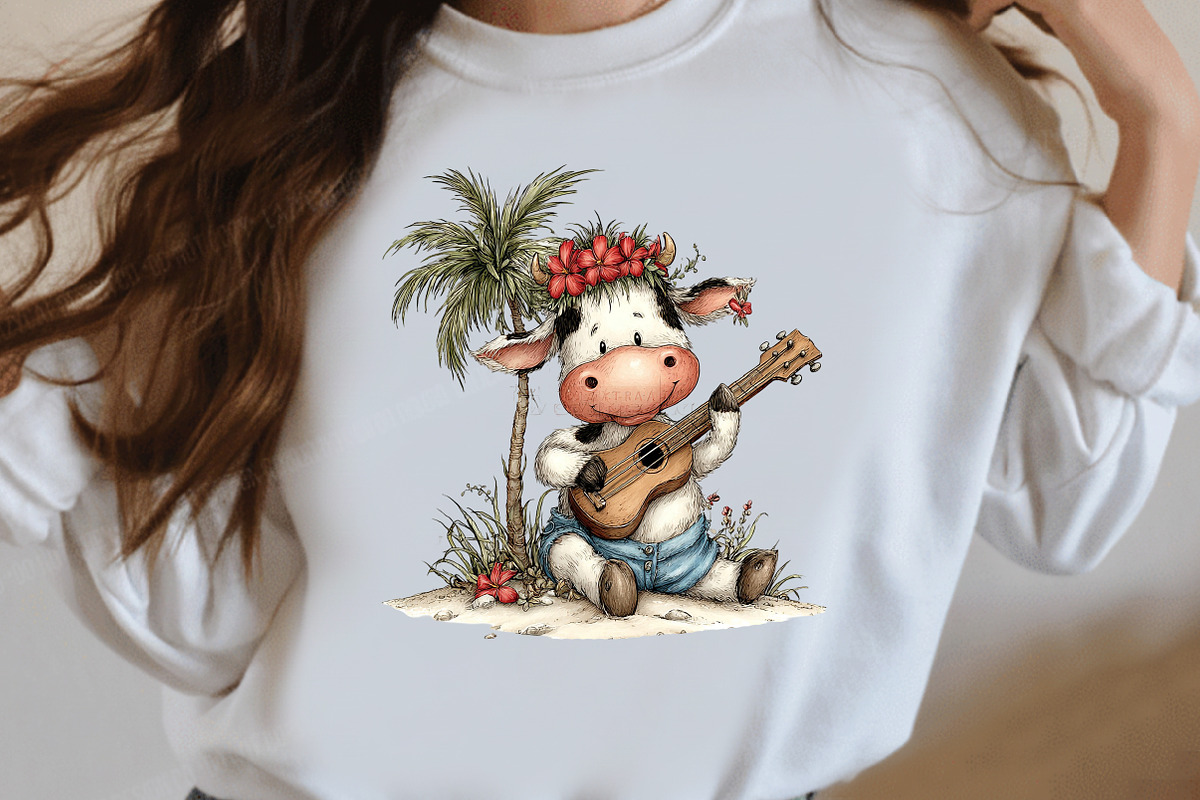 Whimsical Summer Cow Png Clipart, a Seasonal Illustration by Designworld (Photo 5 of 7)