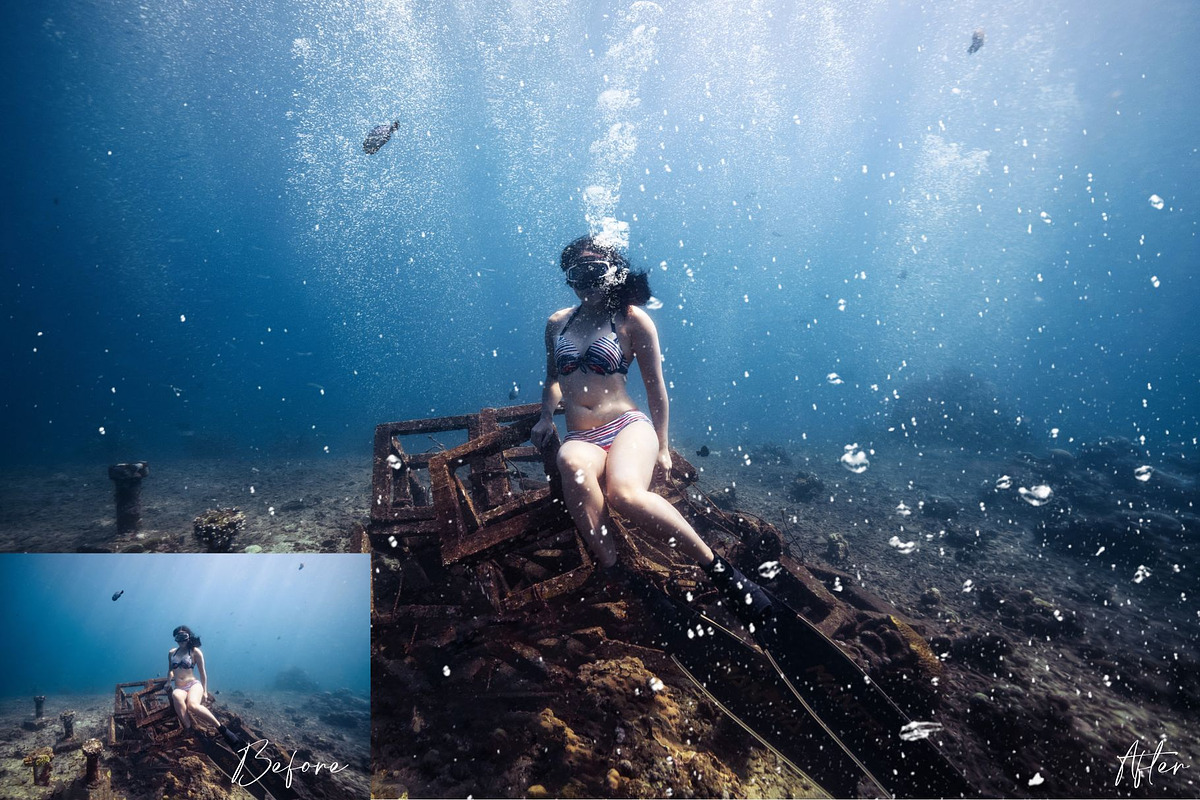 Underwater Bubble Photoshop Overlays, an Object Graphic by Prestige Photography (Photo 2 of 12)