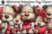 Whimsical Valentines Dog Clipart, an Illustration by Daily.Designs (Thumbnail 1 of 8)