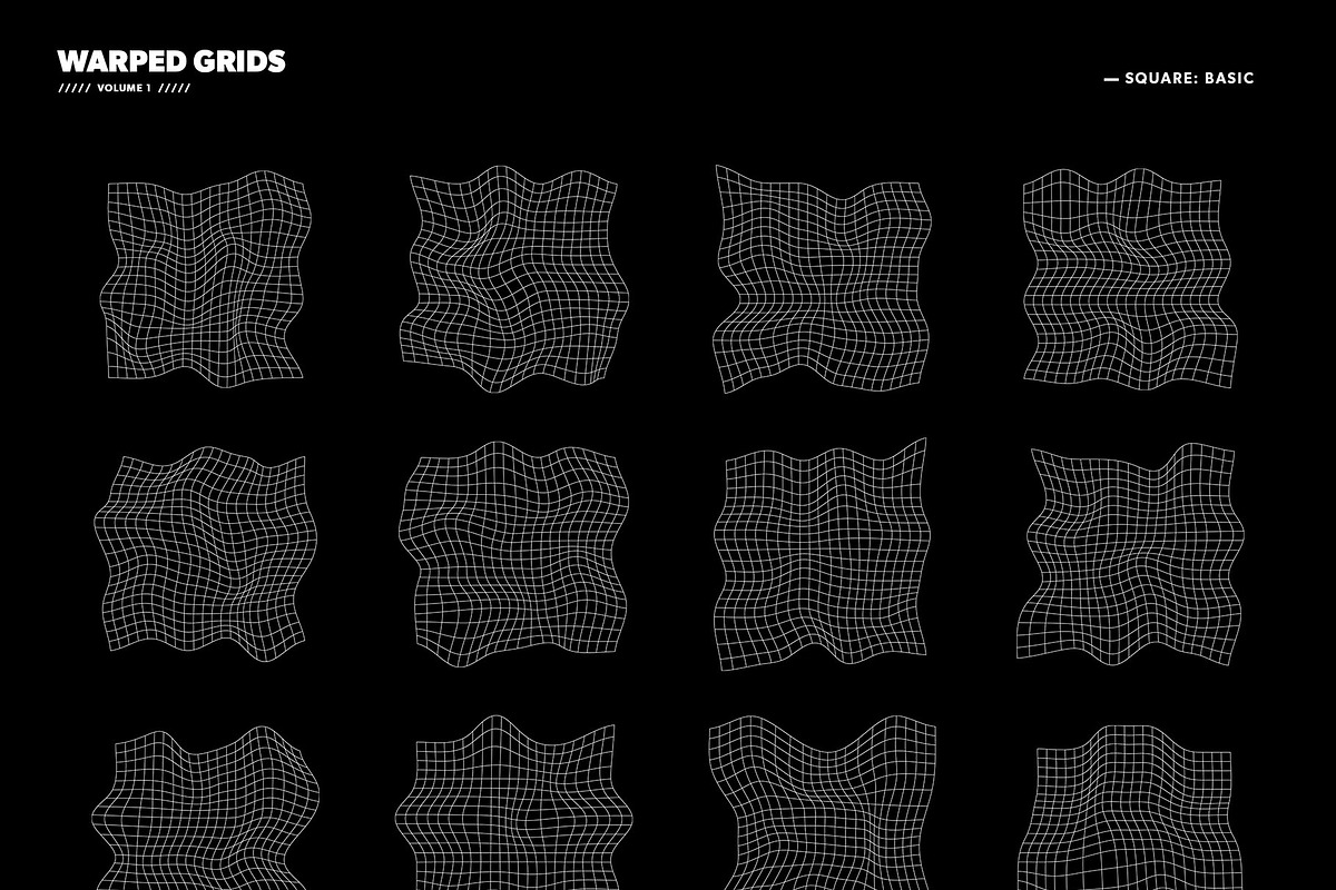 WARPED GRIDS vol.1 - Grid designs, an Object Graphic by RAWSTR (Photo 3 of 17)