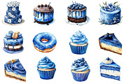 Royal Blue Cakes Clip Art, an Illustration by Designworld (Thumbnail 3 of 4)