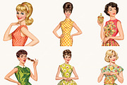 Retro Glamour Midcentury Women, a Person Illustration by BusyDaydesign (Thumbnail 5 of 9)