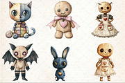 Coquette Halloween Voodoo Doll Clipa, an Illustration by Rose Art (Thumbnail 3 of 7)