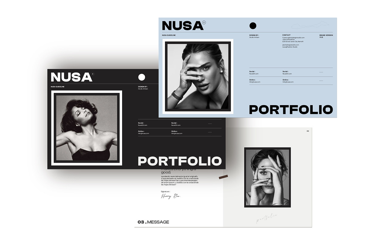 Nusa Brand Portfolio Presentation, a Presentation Template by Studio Artisan (Photo 4 of 14)