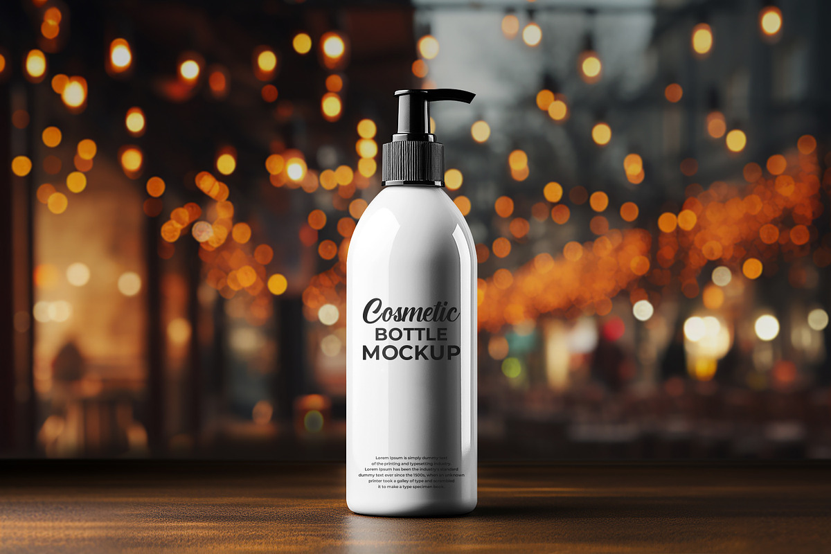 Cosmetic Bottle Mockup, a Packaging Mockup by Viswal Studio (Photo 1 of 2)