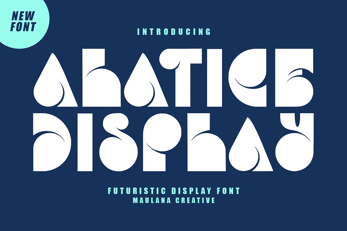 Alatice Futuristic Display Font, a Sans Serif Font by Maulana Creative (Photo 1 of 7)