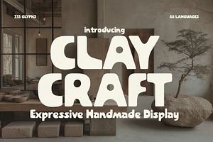 Claycraft - Handmade Display Font, a Sans Serif Font by HipFonts