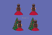Christmas Elegant clip arts, an Illustration by Anel_S (Thumbnail 3 of 4)