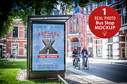 Bus Stop Mockup, an Advertising Mockup by Fresh Design Elements (Thumbnail 1 of 4)