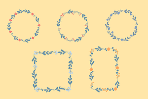 Simple Flowers Patterns And Frames