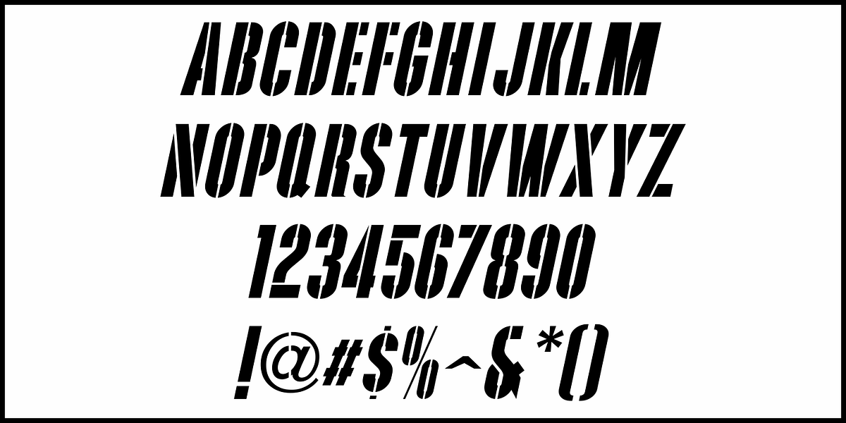 Music Ad Stencil JNL, a Font by Jeff Levine Fonts (Photo 5 of 5)