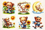 Cute Teddy Bear Clipart, an Illustration by Dream Creation (Thumbnail 2 of 5)