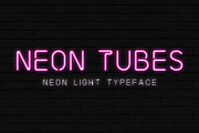 Neon Tubes - Neon Light Font, a Font by Medialoot (Thumbnail 1 of 5)