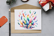 Rainbow Watercolor Feathers Clipart, an Illustration by RobertsArt (Thumbnail 6 of 7)