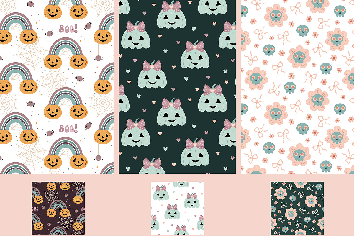 Retro Groovy Halloween Collection, a Seasonal Illustration by JulzaArt (Photo 8 of 10)