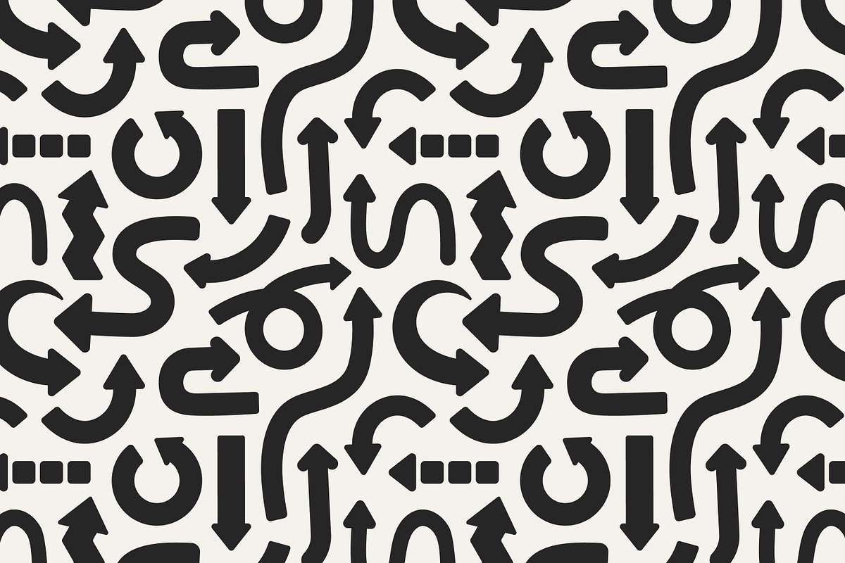 Arrows, pointers seamless patterns, a Pattern Graphic by Good Studio (Photo 2 of 8)