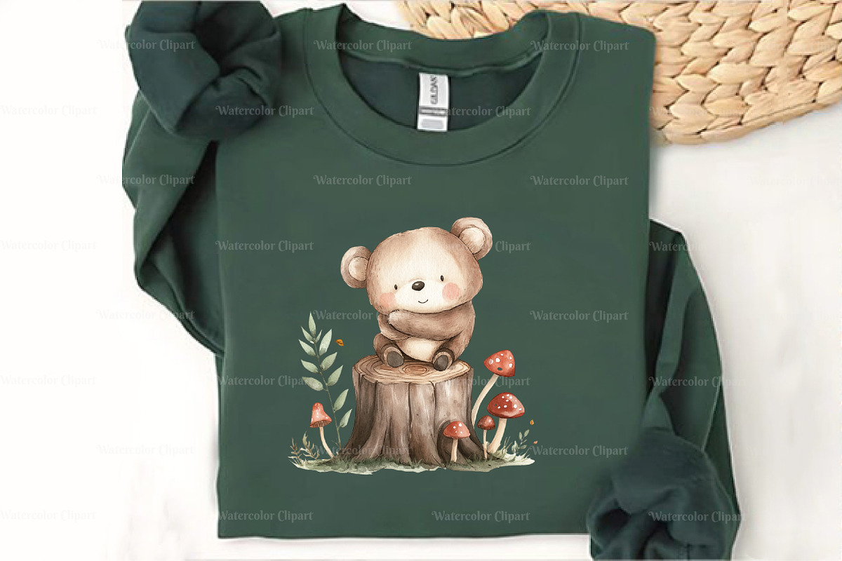 Cute Woodland Animal Clipart, an Illustration by Watercolor design (Photo 8 of 9)