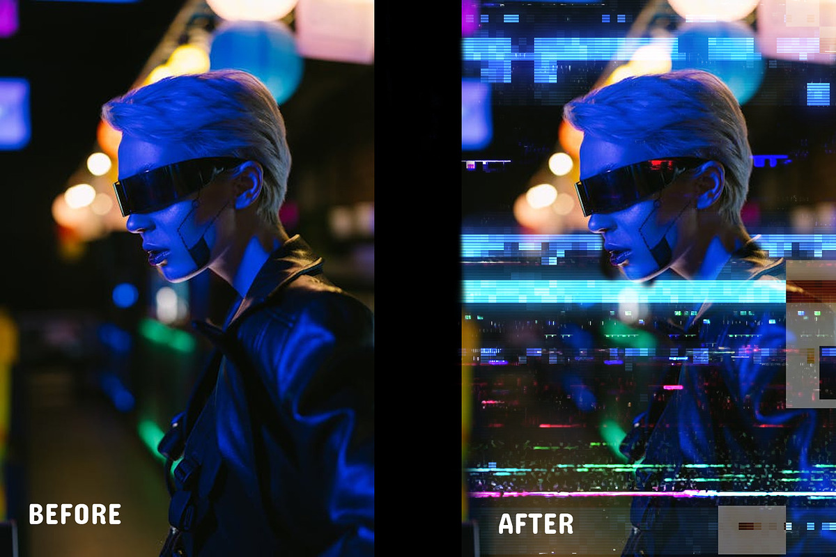 300 Glitch Overlays JPG, a Texture Graphic by Chipshpow Graphics (Photo 2 of 6)
