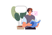Thoughtful people think, dream set, a Person Illustration by PaperTrident (Thumbnail 7 of 9)