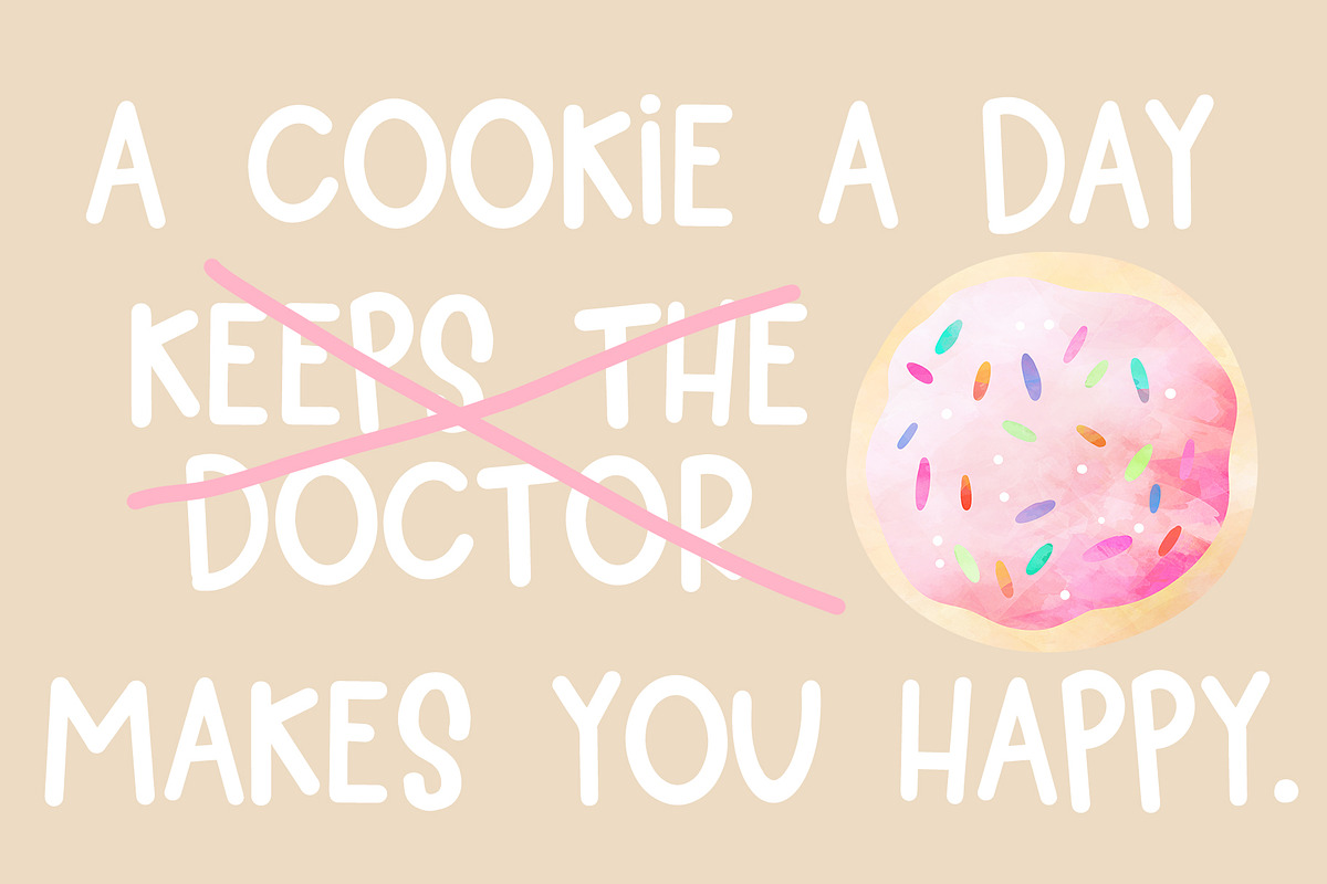Vanilla Cookies | Handwritten Font, a Sans Serif Font by Jodi Van der Kruik (Photo 5 of 6)
