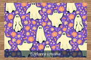 Floral Ghosts Seamless Pattern, an Illustration by Johanna V. Creative (Thumbnail 5 of 5)