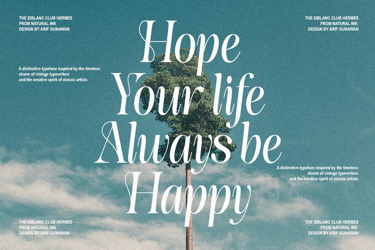 The Eiblanc Club Hermes | 12 Font, a Serif Font by Natural Ink Studio (Photo 5 of 15)