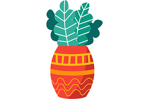 Flower in pot vector flowerpot, an Object Illustration by vectorpointstudio