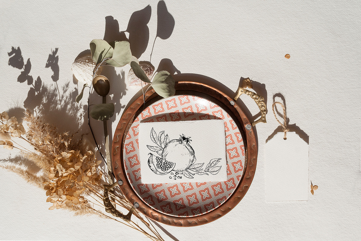 Black & white pomegranates, an Object Graphic by Jeanna Draw (Photo 8 of 8)