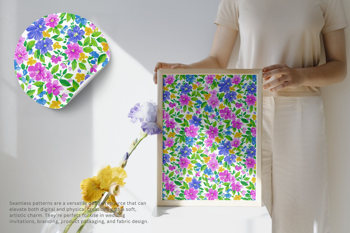 Vibrant floral seamless pattern jpeg, a Pattern Graphic by Pink Studio Art (Photo 3 of 5)