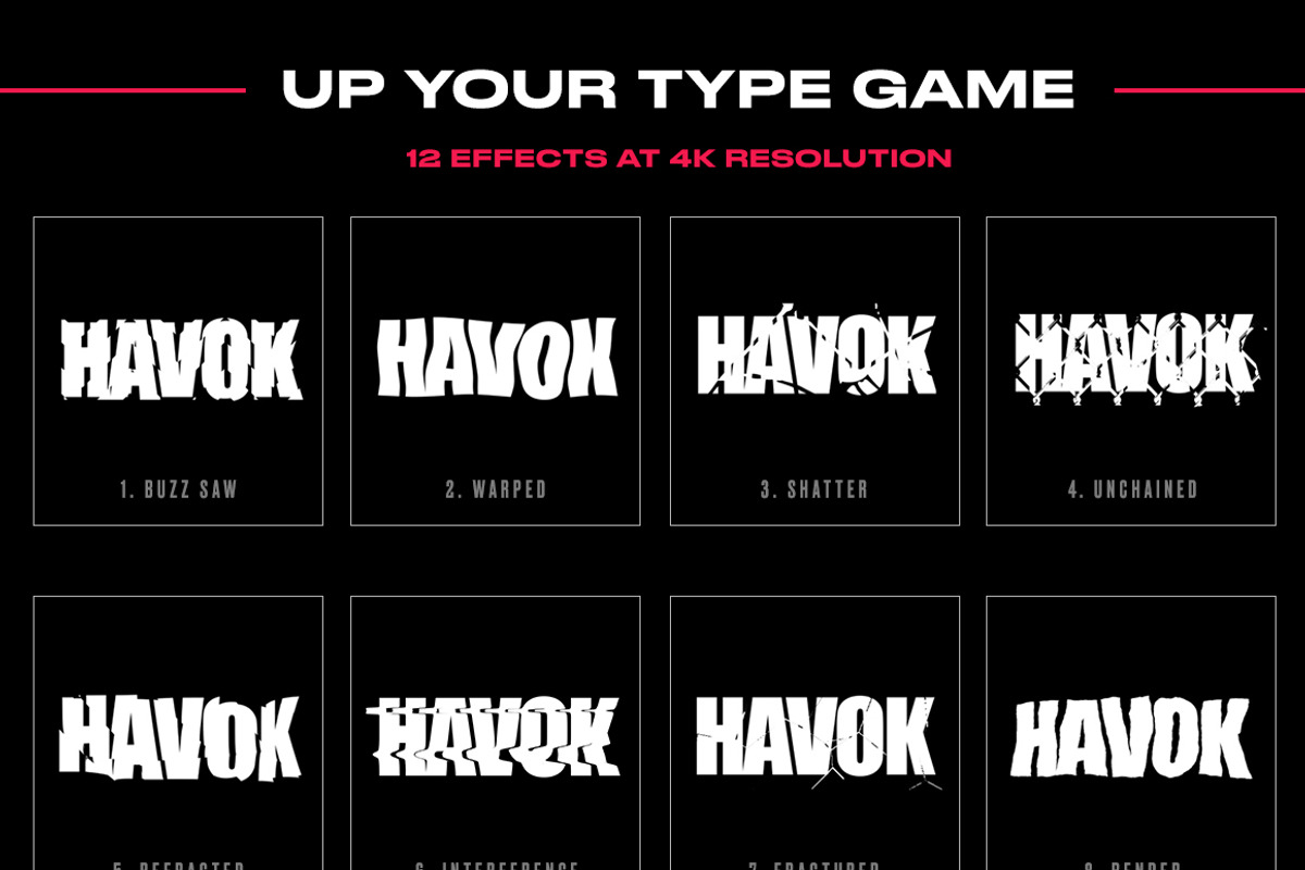 HAVOK: DISTORTION PACK, a Layer Style Add-On by GOAT Design Co. (Photo 3 of 5)