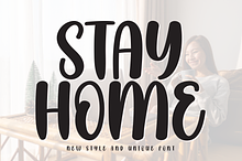 Stay Home | Script Font