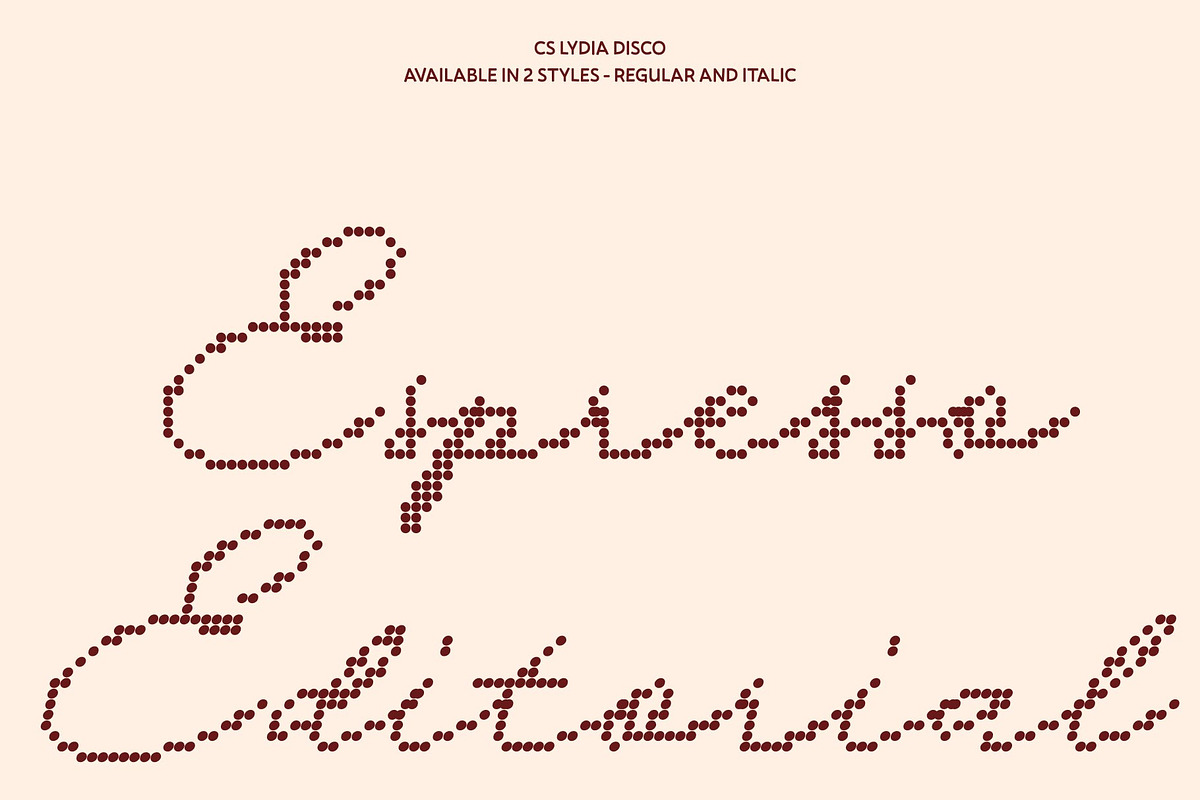 CS Lydia Disco, a Script Font by Craft Supply Co. (Photo 3 of 8)