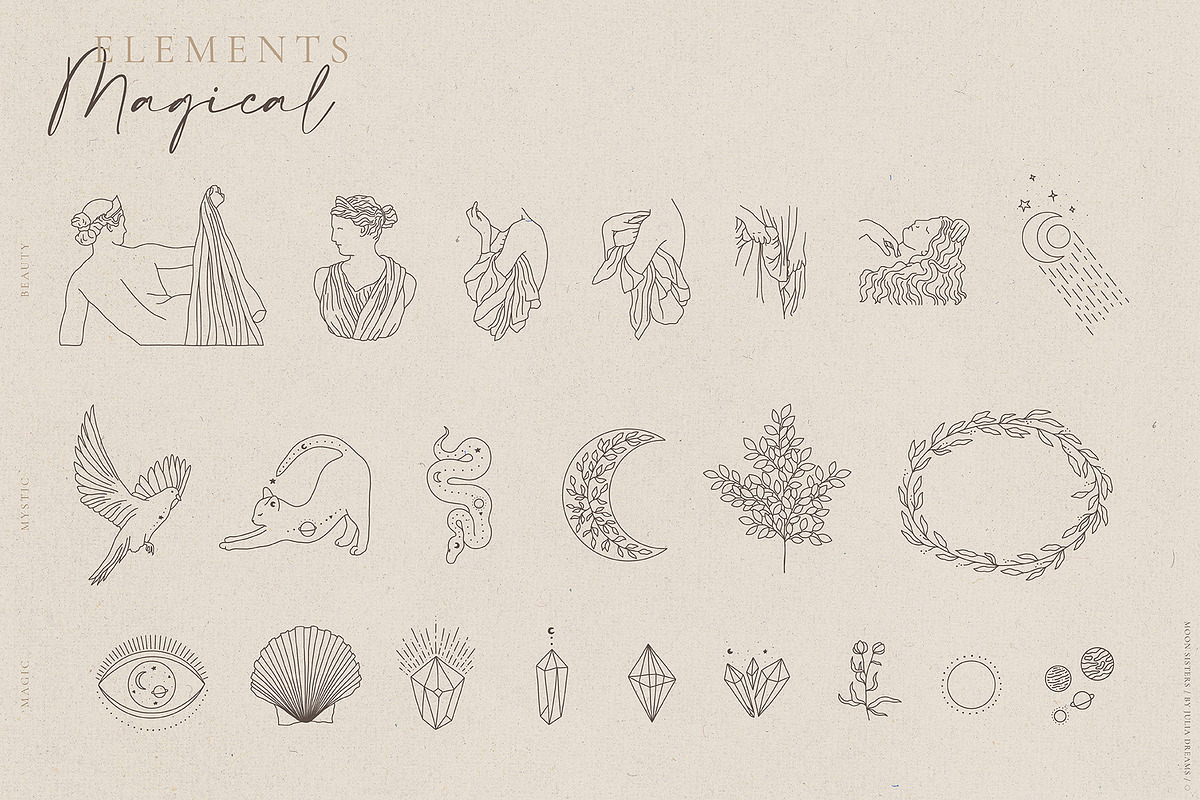Moon Sisters Collection, an Animal Illustration by Julia Dreams (Photo 12 of 14)