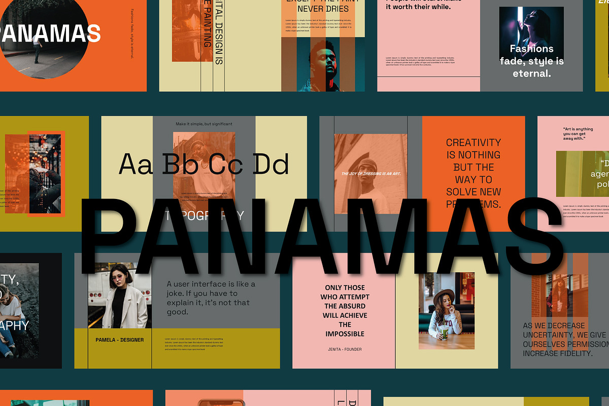 Panamas - Fashion Powerpoint, a Presentation Template by GridlineType (Photo 2 of 10)
