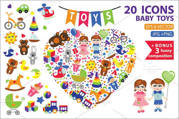 Children Toys Icons