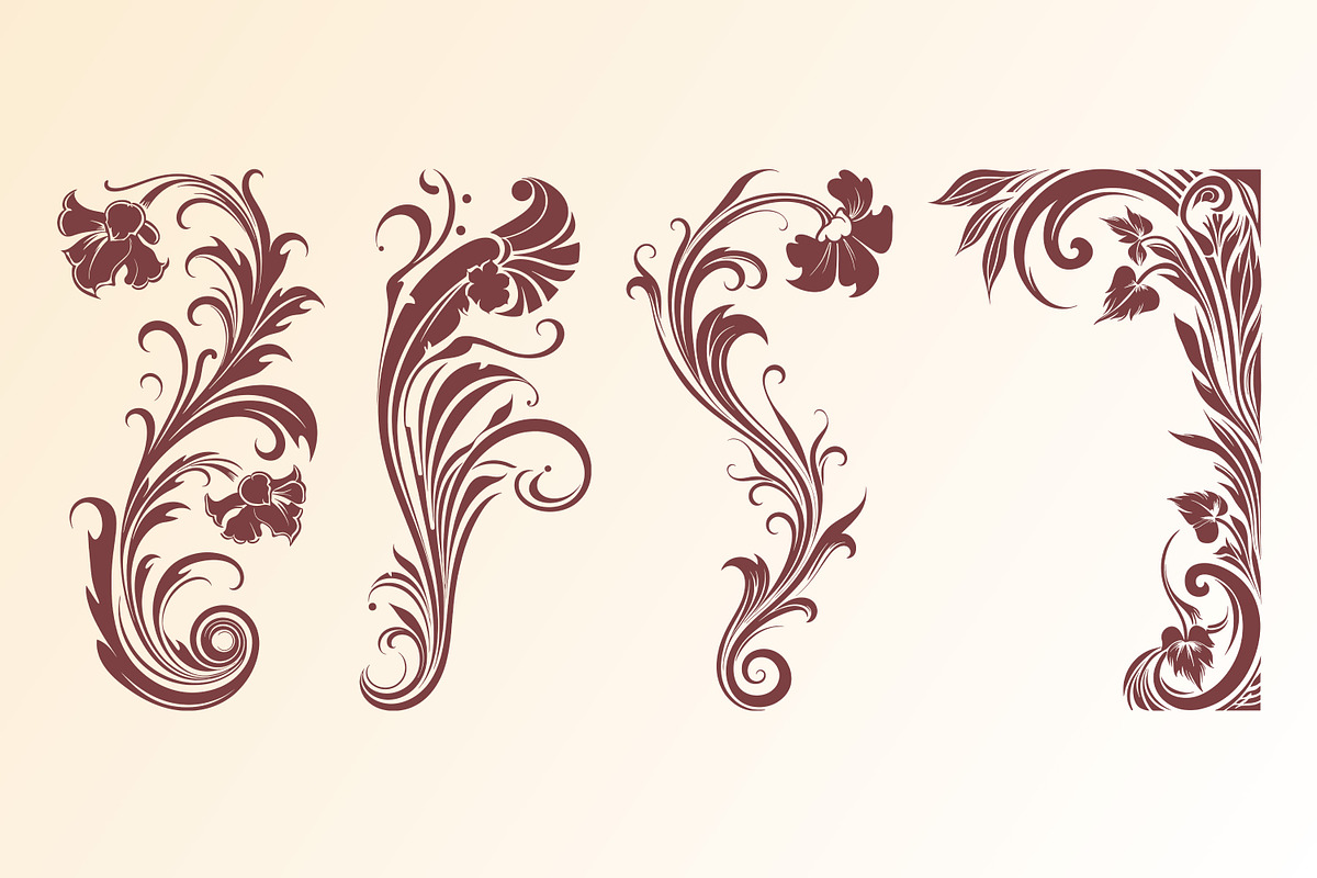 104 Art Nouveau Corners and Frames, a Decorative Illustration by Stanislav Kharchevskyi (Photo 5 of 6)