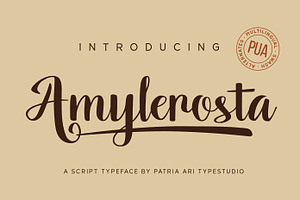 Amylerosta - Coffee Script Font